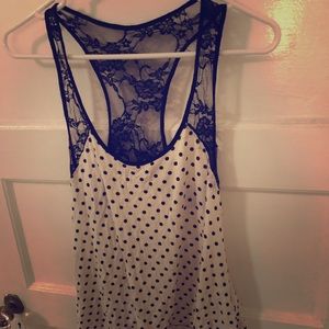 Polka dot and lace top